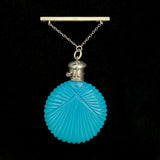 Opaline Scent Bottle Brooch, ca. 1870