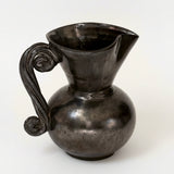 Ceramic Pitcher with Black Metallic Glaze from ca. 1950