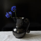 Ceramic Pitcher with Black Metallic Glaze from ca. 1950