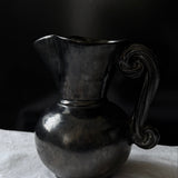 Ceramic Pitcher with Black Metallic Glaze from ca. 1950