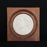 Plaster Bas-Relief of a Man in Wooden Frame, 1919
